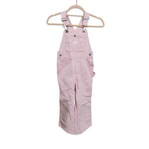 Larkin & McKey Pink Stripe Overalls Bib Pants Girls Kids Size‎ 5 Cotton